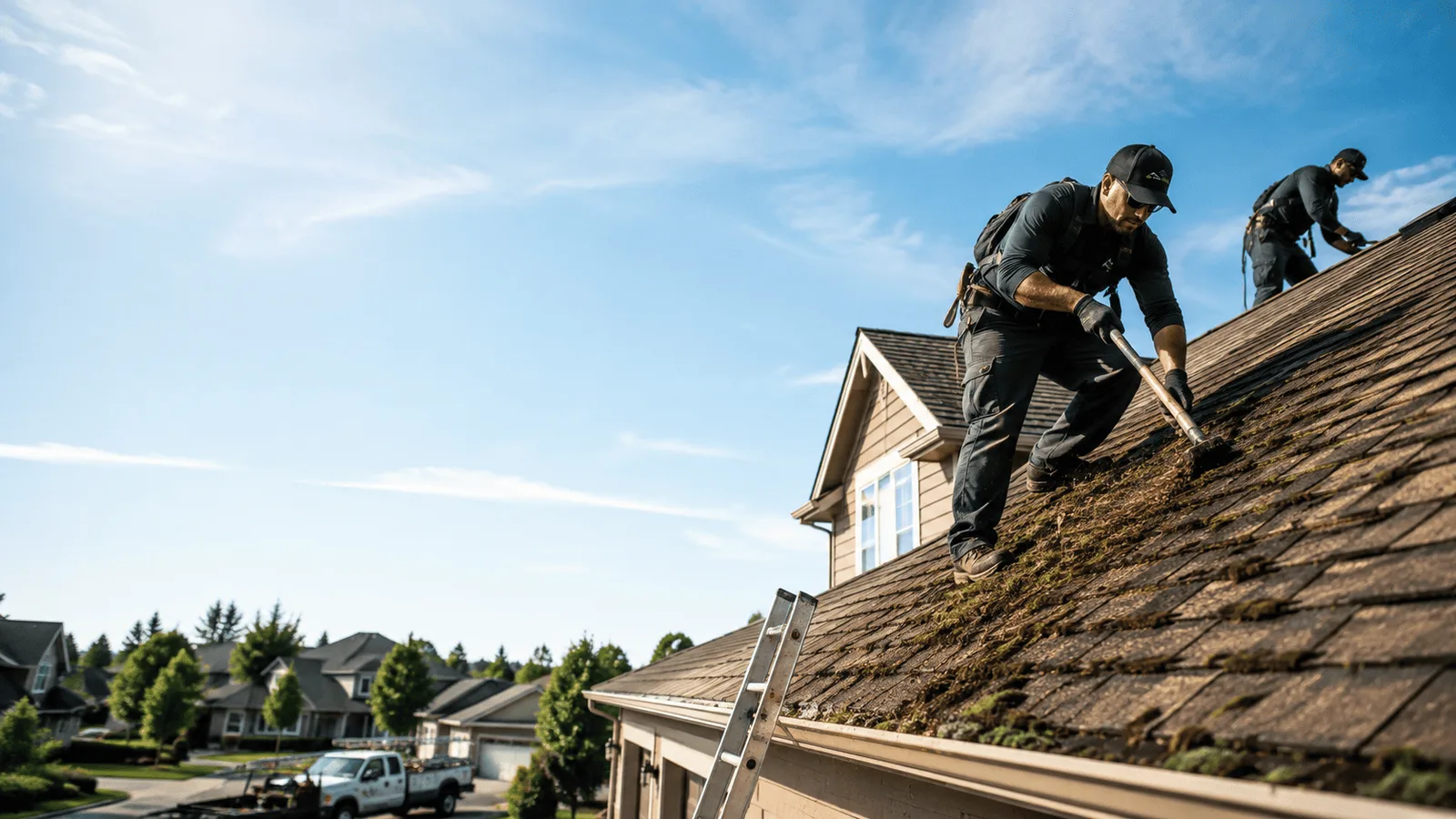 Roof Moss Removal in Industry, TX near me